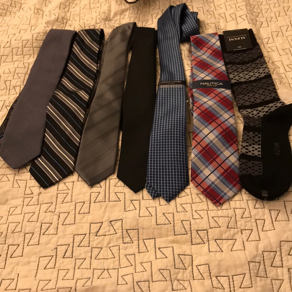 Men’s ties and 1 pair dress socks